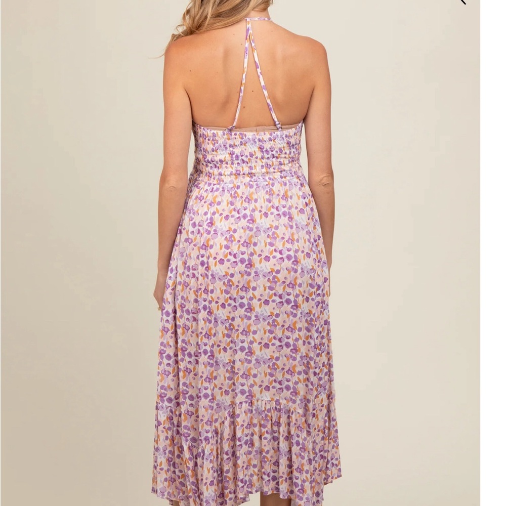 Pinkblush floral maternity dress with pockets - Picture 4 of 5